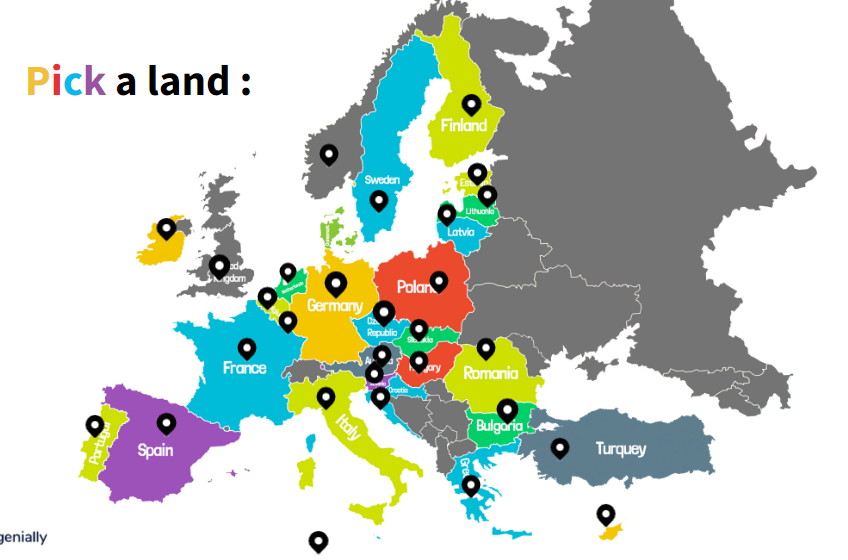 DNL ERASMUS 2021-2022 Carte interactive de l’Europe